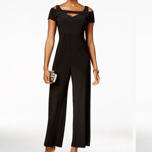 Chic Off-Shoulder Black Jumpsuit Sz 8P
